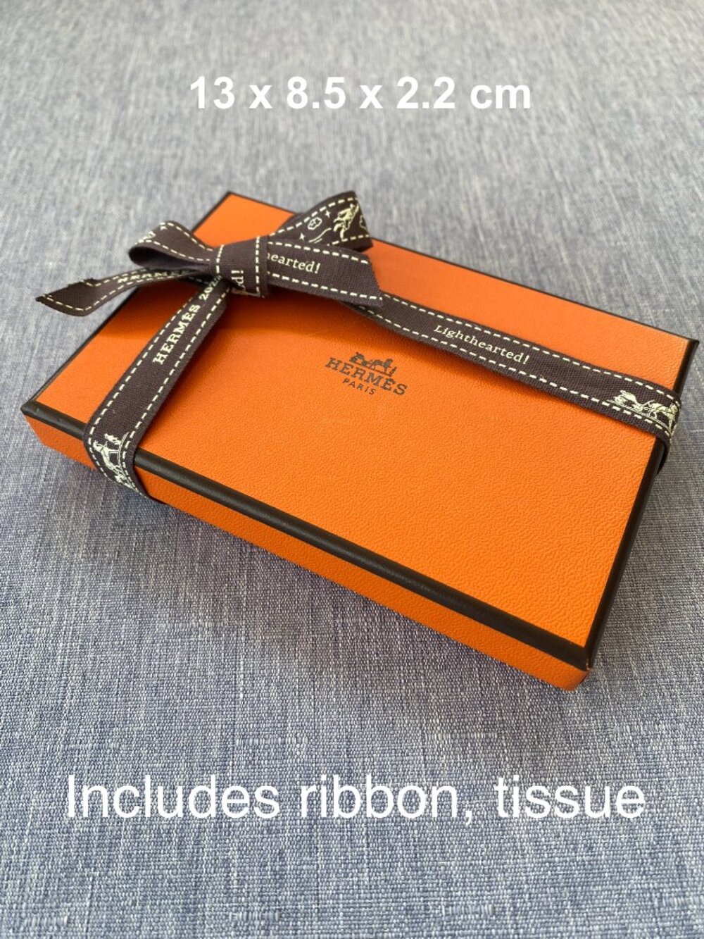 Authentic Hermès | Orange Box with Tissue Ribbon Gift Decoration Storage